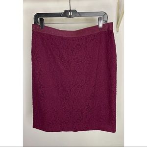 Ann Taylor A-Line Soft Lace Skirt